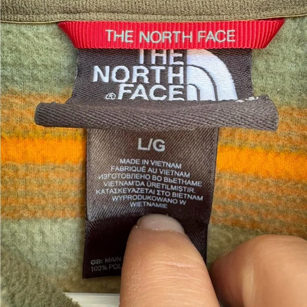 The North Face Fleece 1/4 Zip Pullover‎ Mens Size Large Long Sleeve Striped